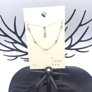 A New Day Silver Necklace with Cubic Zirconia. New